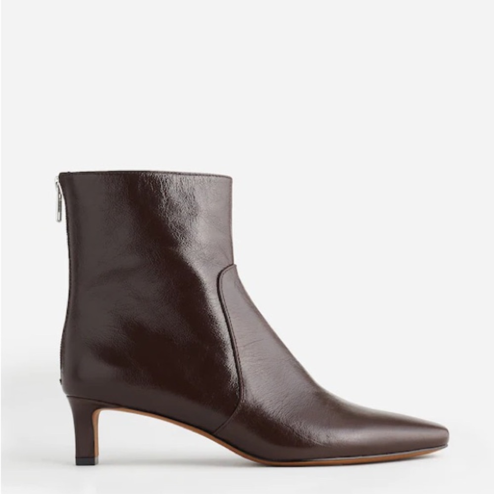 Madewell The Dimes Kitten-Heel Boot In Dark Brown Size 12 NWT